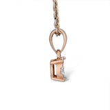 Collier Or Rose Diamant - vue 3