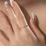 Bague de Fiançaille Diamant Cerclé - vue 2
