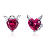 Boucle d’oreille Coeur Rouge - vue 1